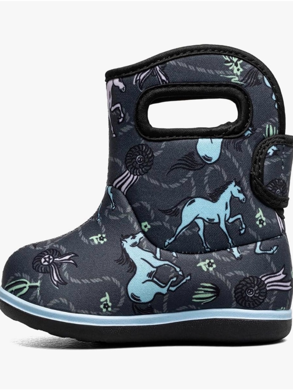 Baby BOGS II Toddler Rain Snow Boots in Horse Print Size 7